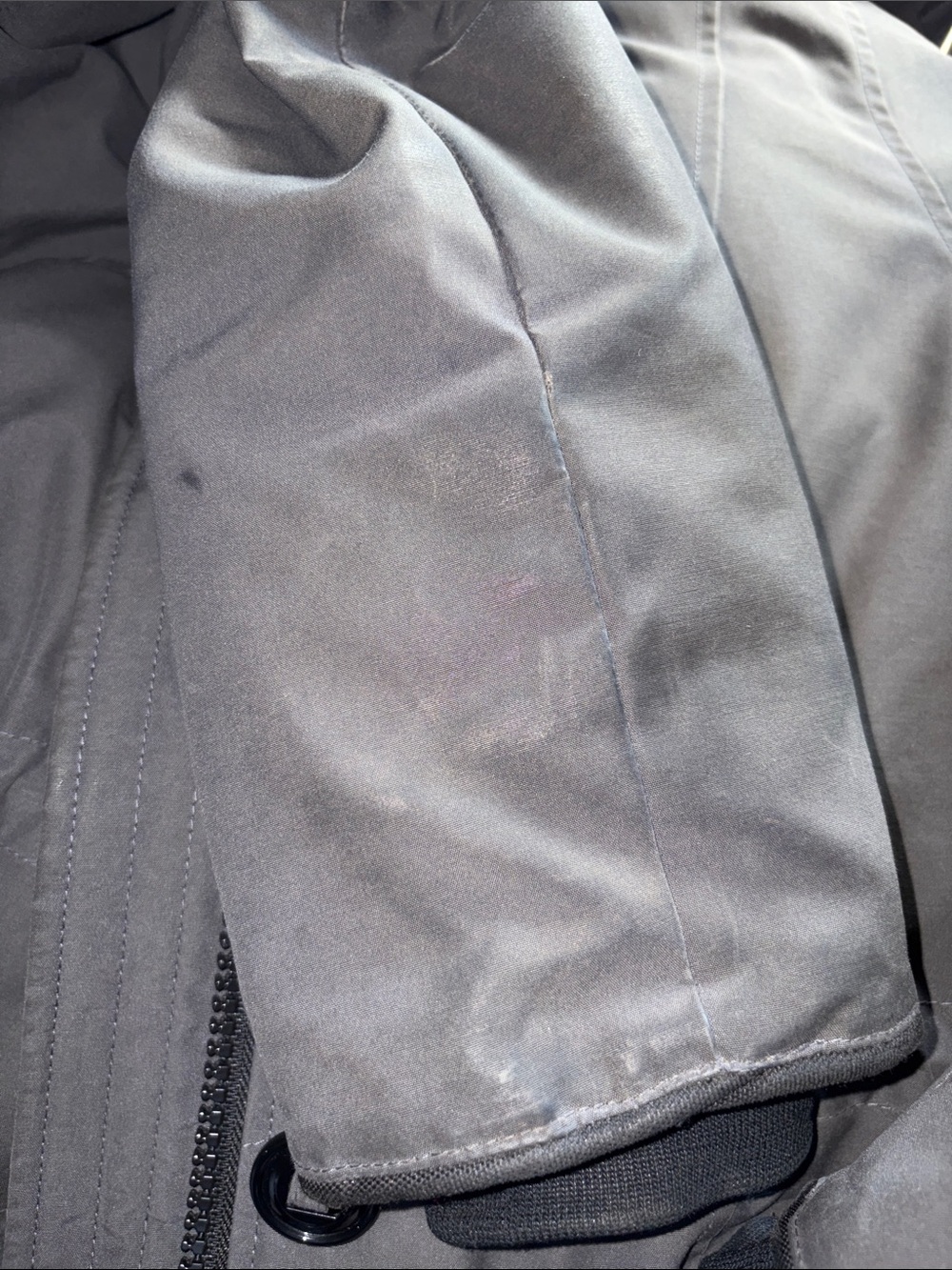 Canada Goose Rossclair - Graphite Grey Parka with Fur-Trim Hood - Picture 8 of 14